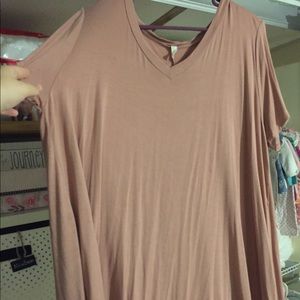 Pink blush maternity long vneck